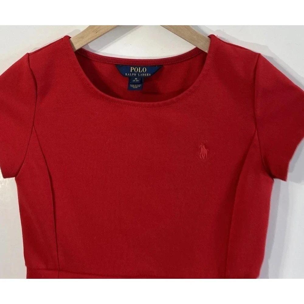 Girls Polo Ralph Lauren fit & flare shortsleeved skater style dress Sz 8-10 Med